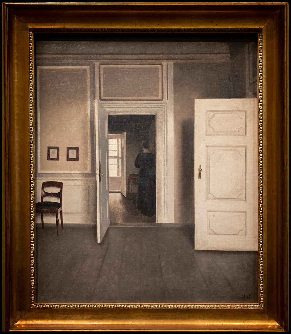 Load image into Gallery viewer, Vilhelm Hammershøi, Intérieur. Strandgade 30 (1901). Collection of Städel Museum
